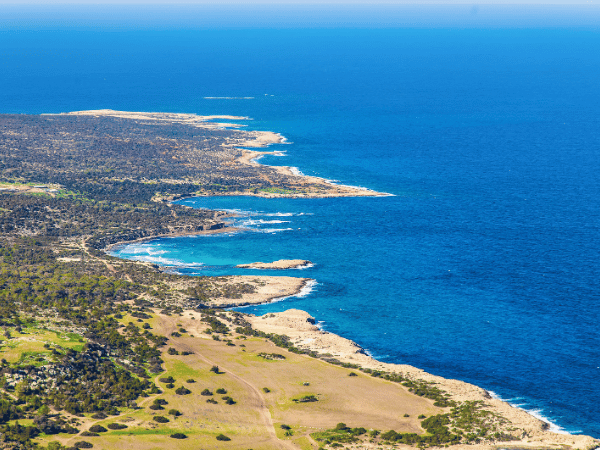 Scenic view of Akamas Peninsula National Park and rugged Cyprus coastline – DMC Cyprus