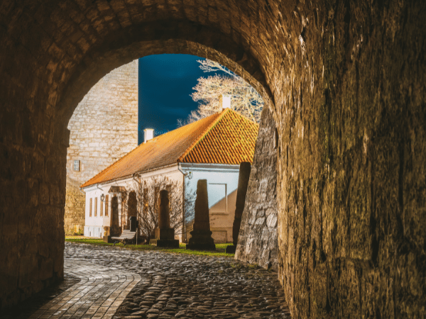 Entrance passage of Kuressaare Castle, Estonia, a key historical site on Saaremaa Island. Discover Estonia’s medieval heritage with DMC Estonia.