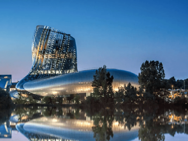 Modern architecture of a wine museum in Bordeaux, a France DMC experience