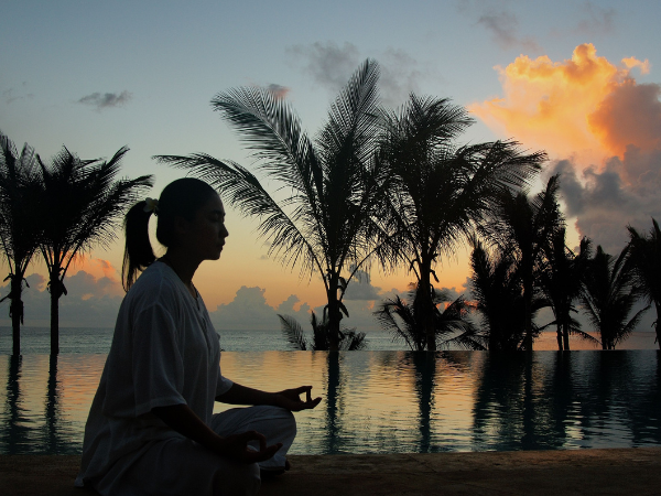 Yoga at the Pool side in Zanzibar